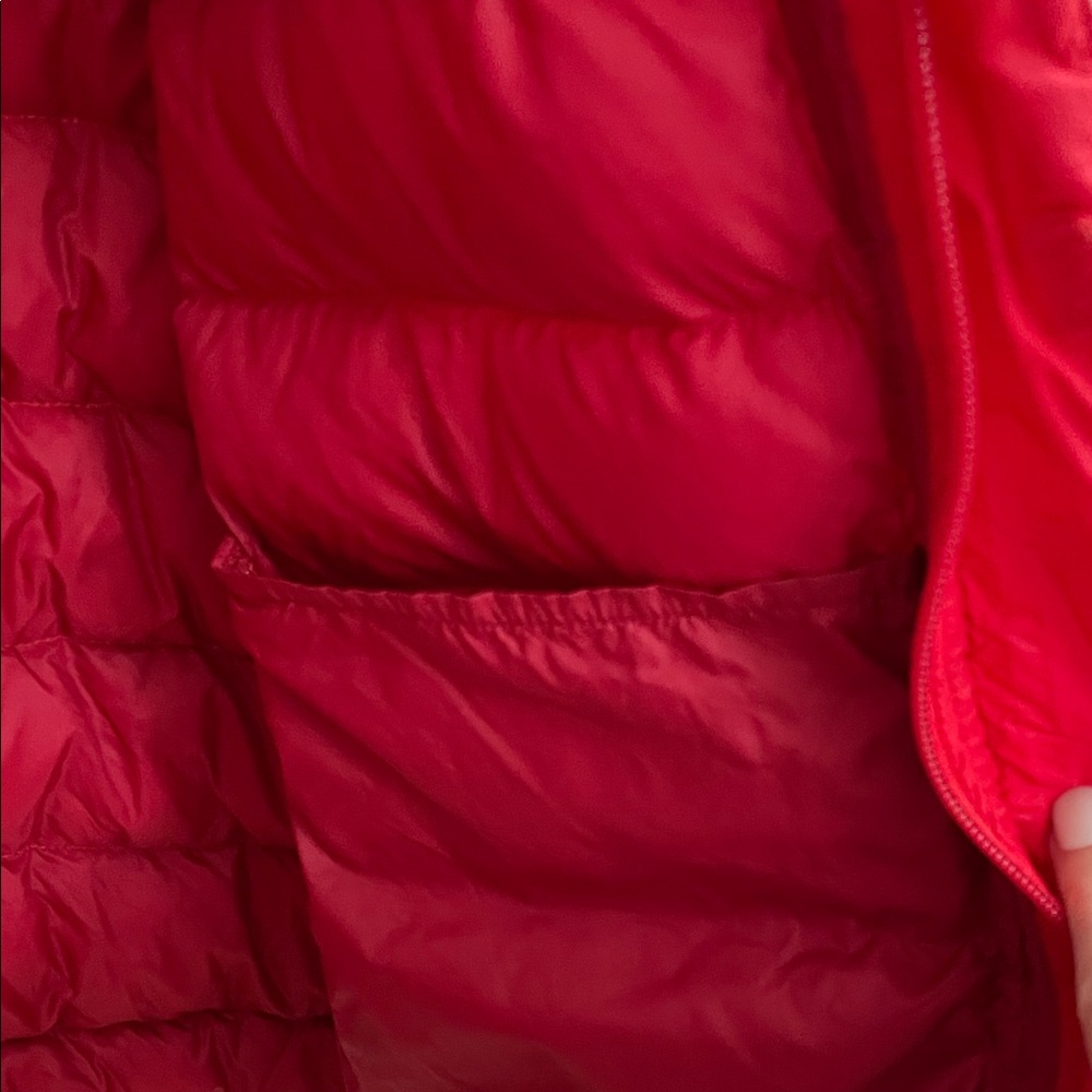 Koppen Red Down Filled Packable Puffer Jacket. M/L - image 6